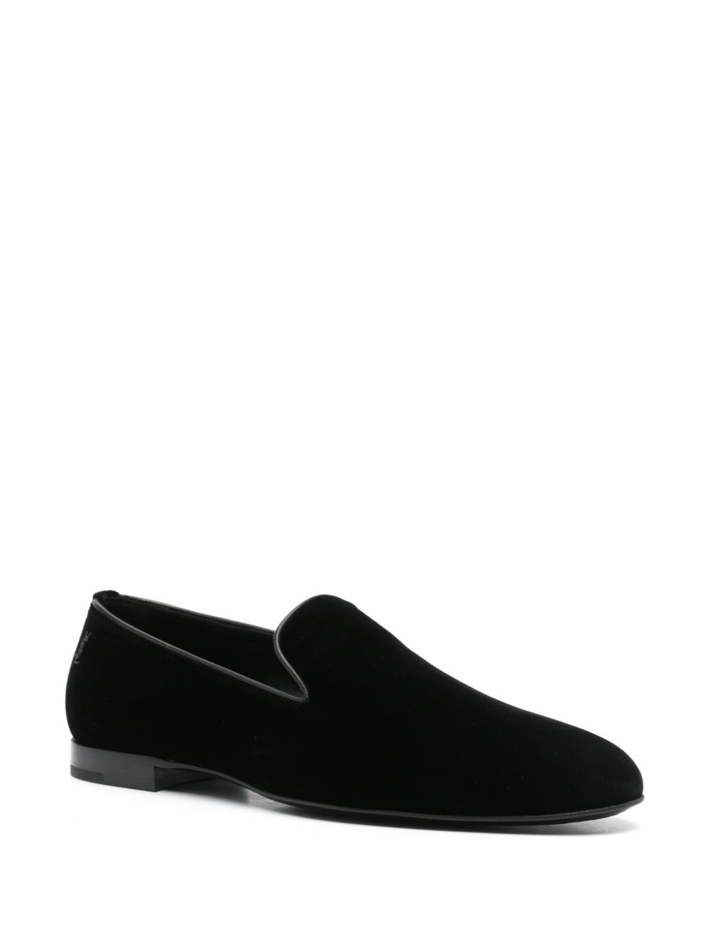 Saint Laurent logo-appliqué loafers - Black