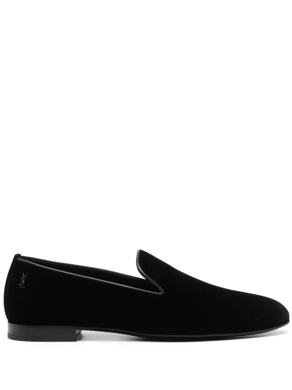 Saint Laurent logo-appliqué loafers - Black