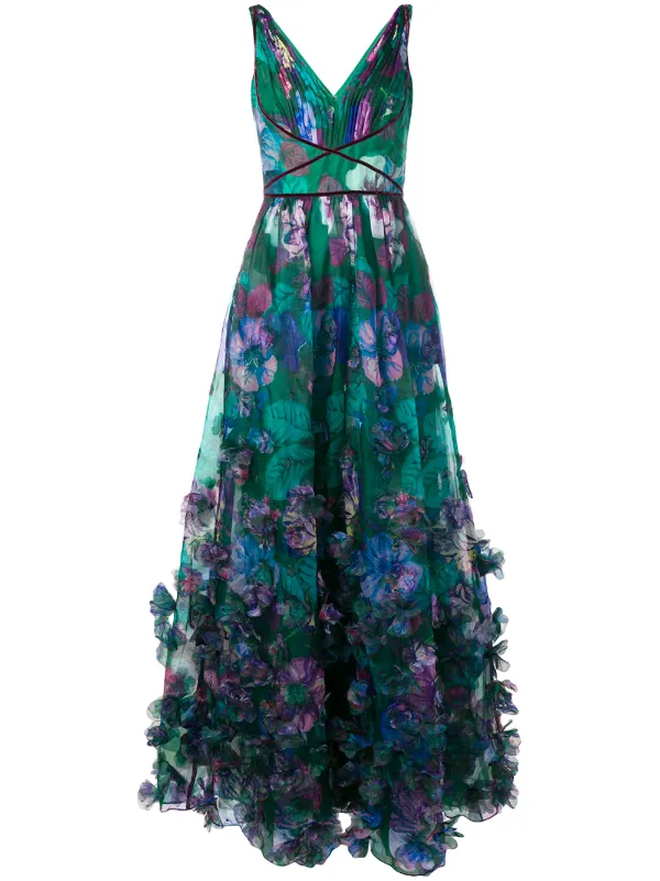 marchesa notte 3d floral gown