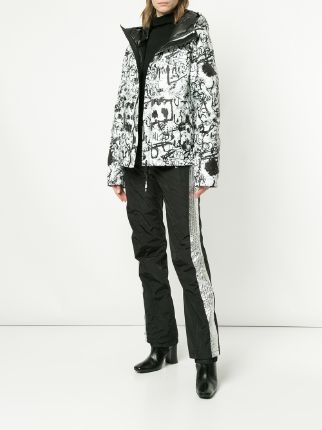 Stravers hood graffiti print jacket展示图