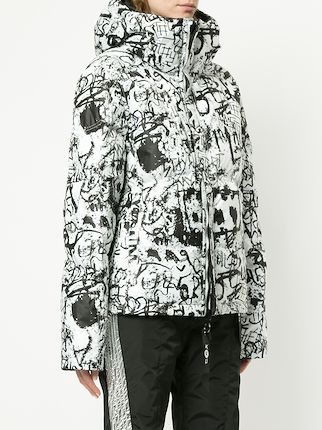 Stravers hood graffiti print jacket展示图