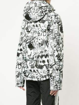 Stravers hood graffiti print jacket展示图