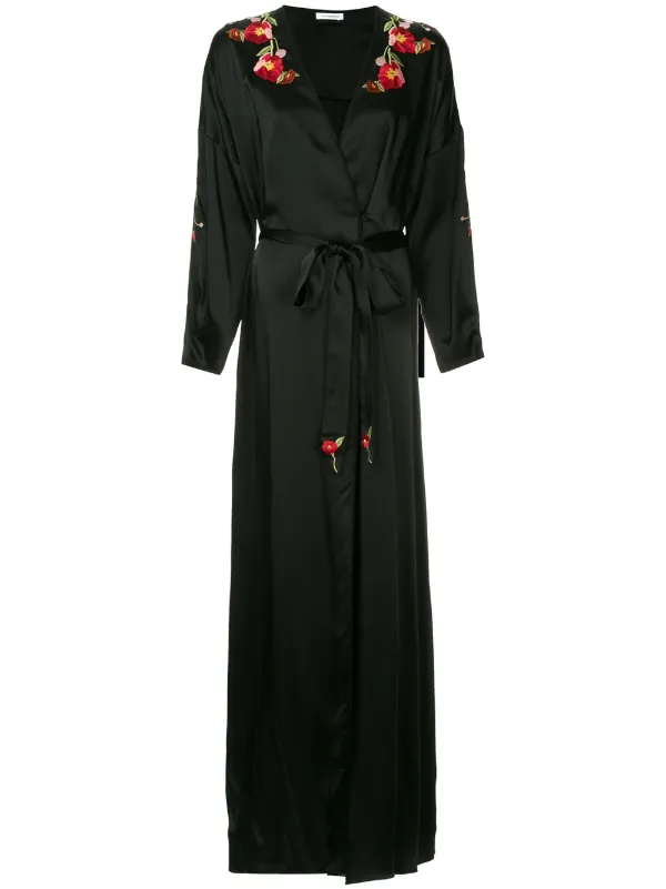 black silky gown