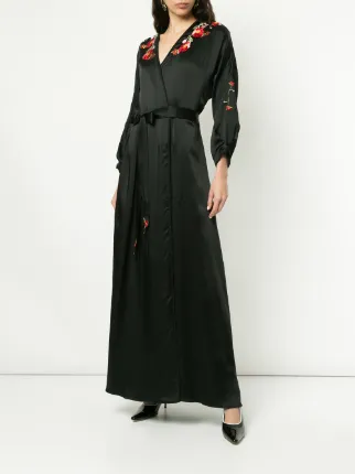 silky poppy trim robe gown展示图