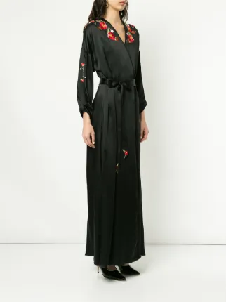 silky poppy trim robe gown展示图