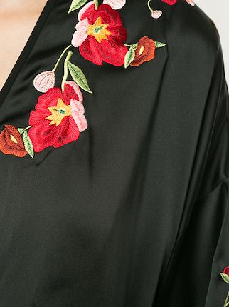 silky poppy trim robe gown展示图