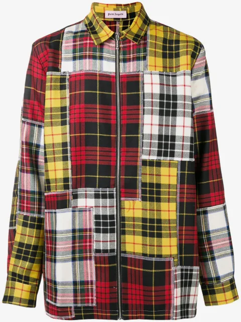 Palm Angels check colour-block shirt