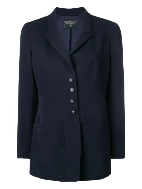 CHANEL Pre-Owned blazer con bolsillos en capas