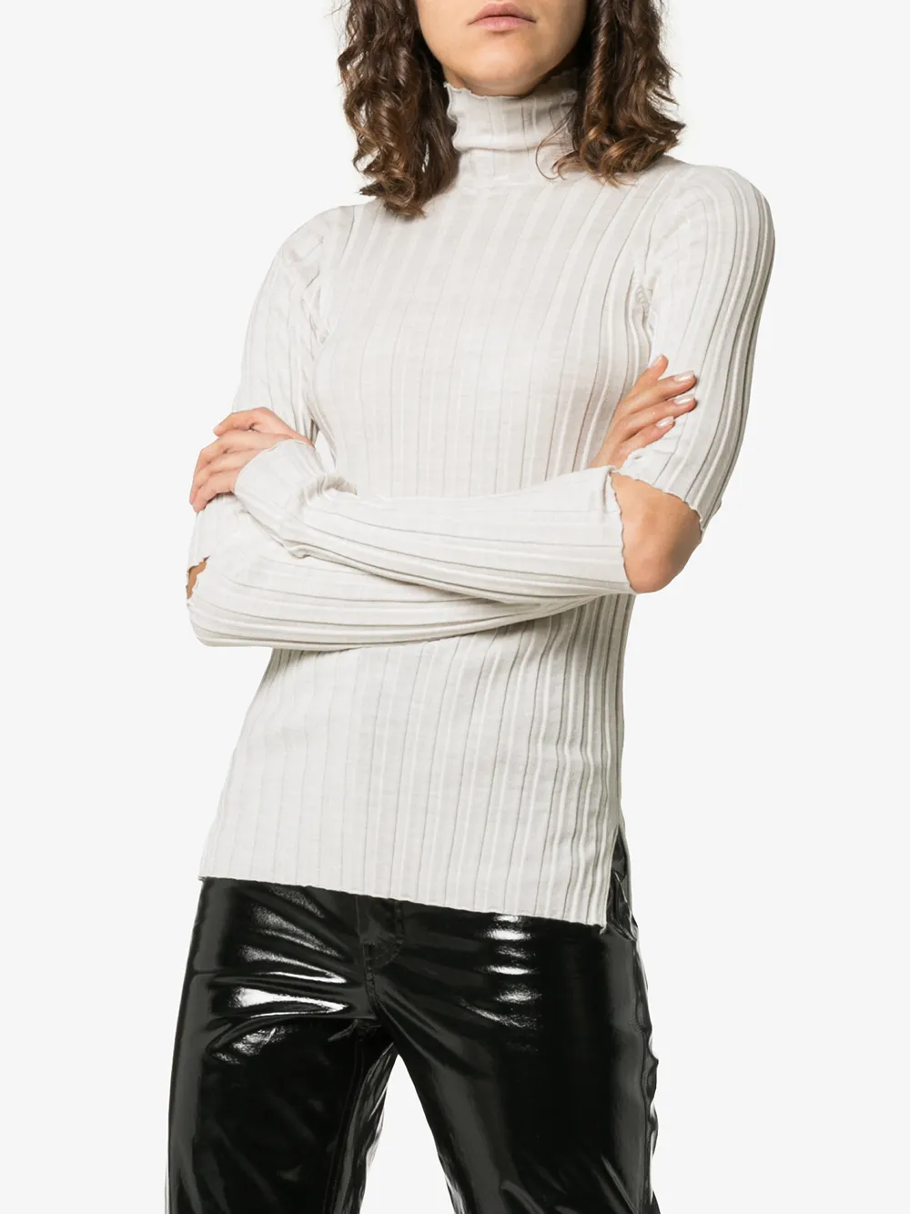 helmut lang cutout turtleneck