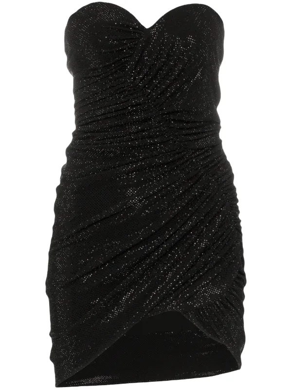 black bustier mini dress