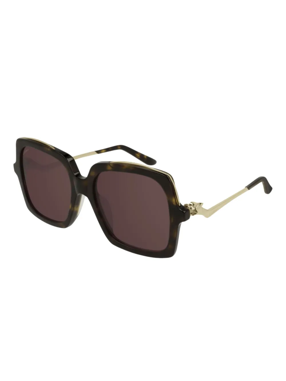 Cartier Eyewear Première de Cartier zonnebril met vierkant montuur Bruin
