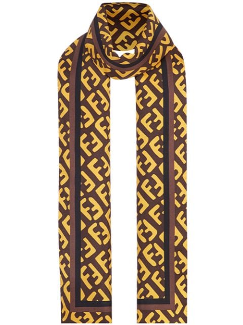 FENDI FF PRINT SILK SCARF