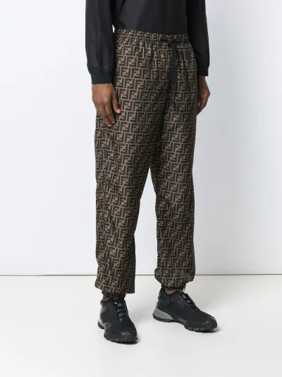 Fendi FF print track pants brown | MODES