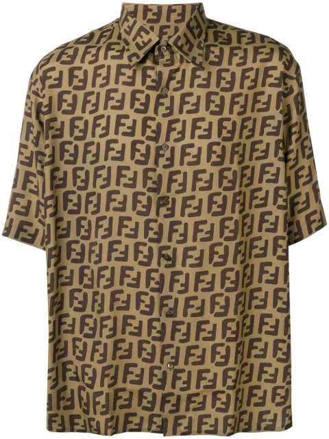 Click to view more detailed imagery on our partner's website Fendi 周身印图保龄衬衫 In F13iz