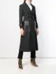 Fendi belted FF motif overcoat