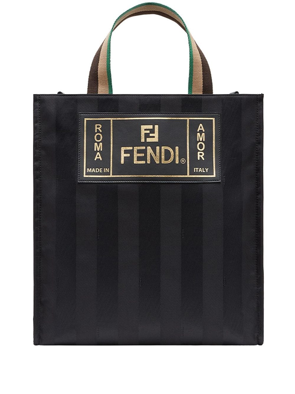 фото Fendi полосатая сумка-тоут