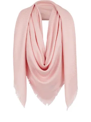 fendi shawl with fur pink