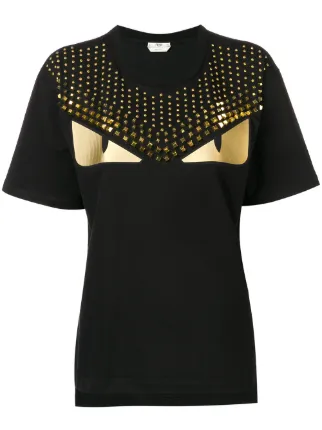 fendi studded logo t shirt