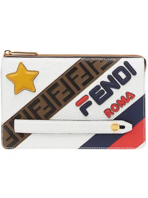 Men S Designer Clutches Clutch Bags 2018 Farfetch Fendimania Slim Zipped Clutch Bag