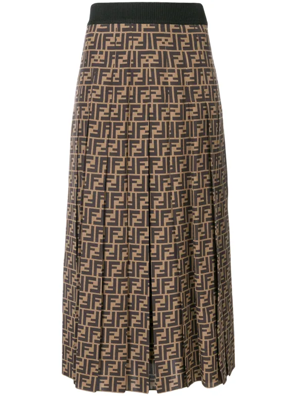 fendi logo skirt