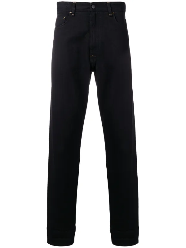 embellished straight leg jeans