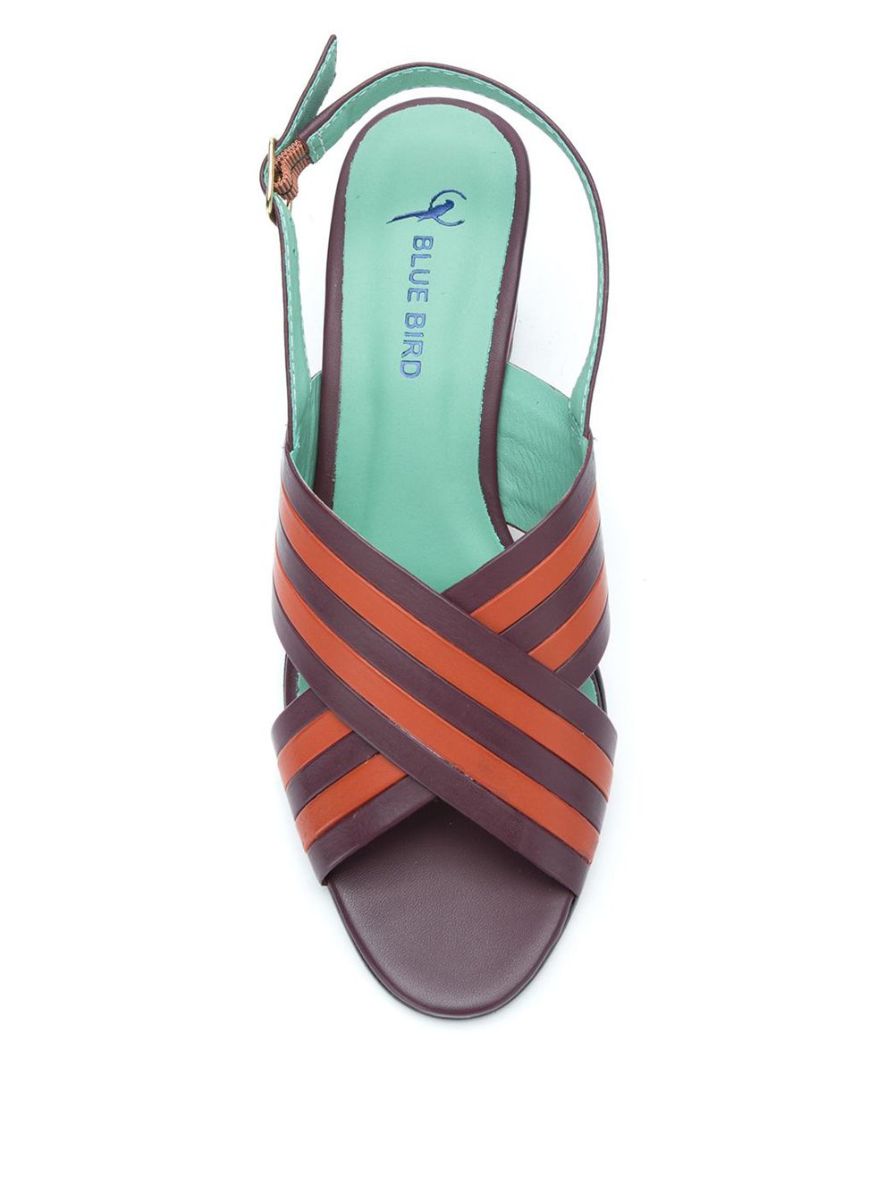 фото Blue Bird Shoes striped leather sandals