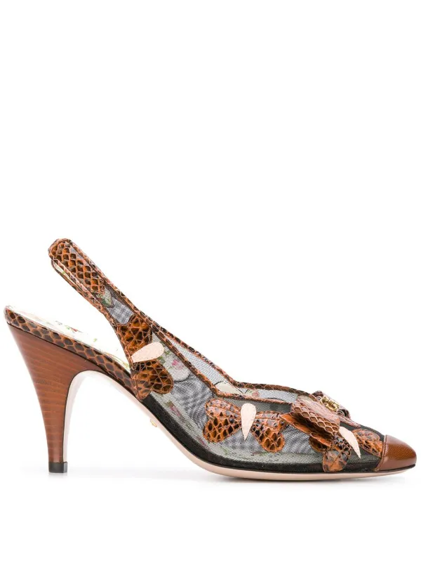 gucci butterfly heels