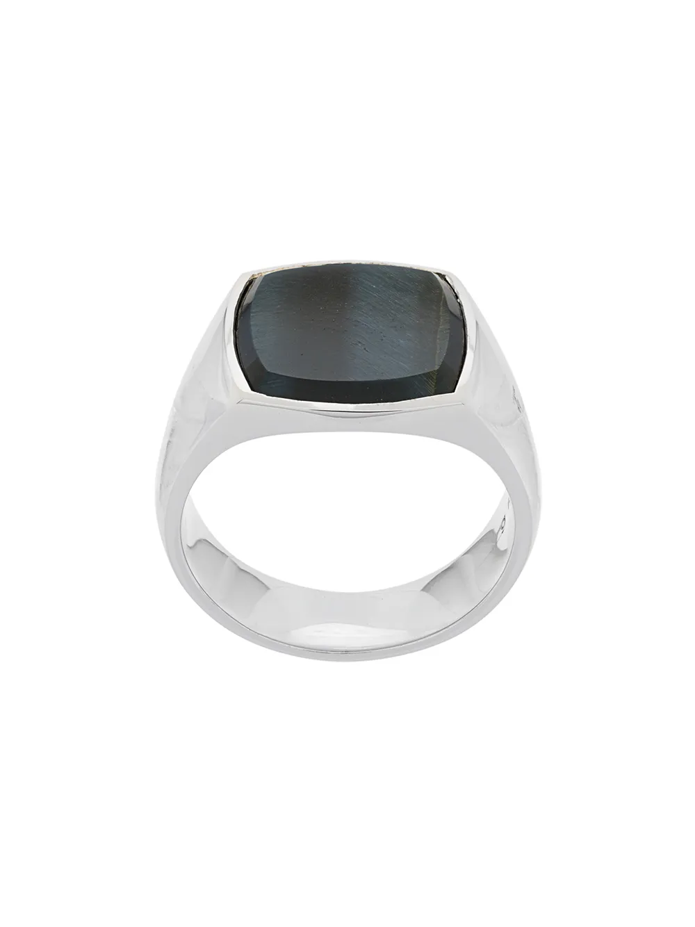 Tom Wood Cushion Blue Hawk Eye Signet Ring - Farfetch