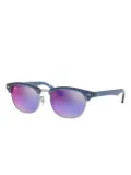 RAY-BAN JUNIOR round-frame mirrored sunglasses - Blue