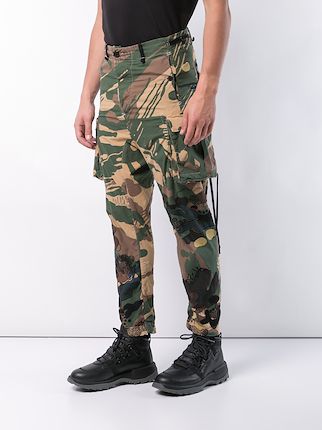 camouflage print cargo pants展示图