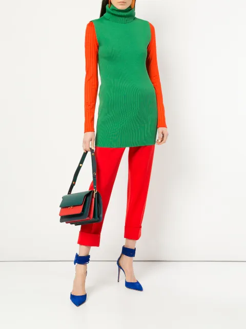 MARNI MARNI TURTLENECK SLEEVELESS SWEATER - GREEN