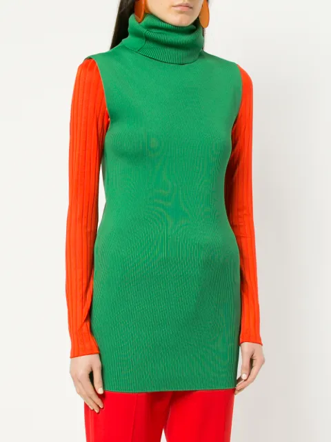 MARNI MARNI TURTLENECK SLEEVELESS SWEATER - GREEN