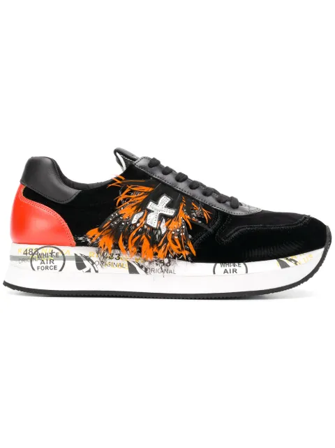WHITE PREMIATA PREMIATA HOLLY SNEAKERS - BLACK
