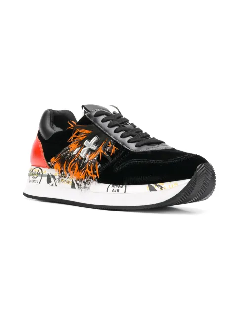 WHITE PREMIATA PREMIATA HOLLY SNEAKERS - BLACK