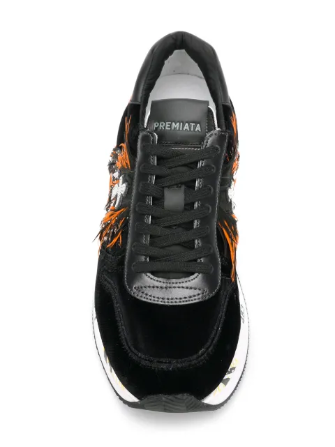 WHITE PREMIATA PREMIATA HOLLY SNEAKERS - BLACK