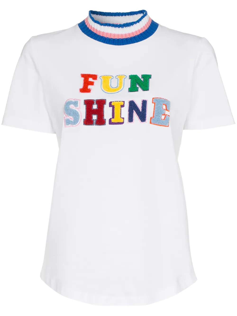 Mira Mikati футболка 'Funshine' с полосатой отделкой Mira Mikati футболка 'Funshine' с полосатой отделкой