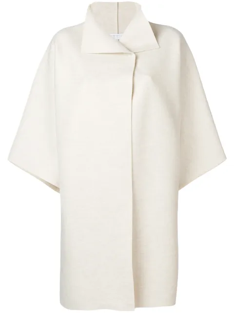 Harris Wharf London Wide Sleeved Coat In Neutrals