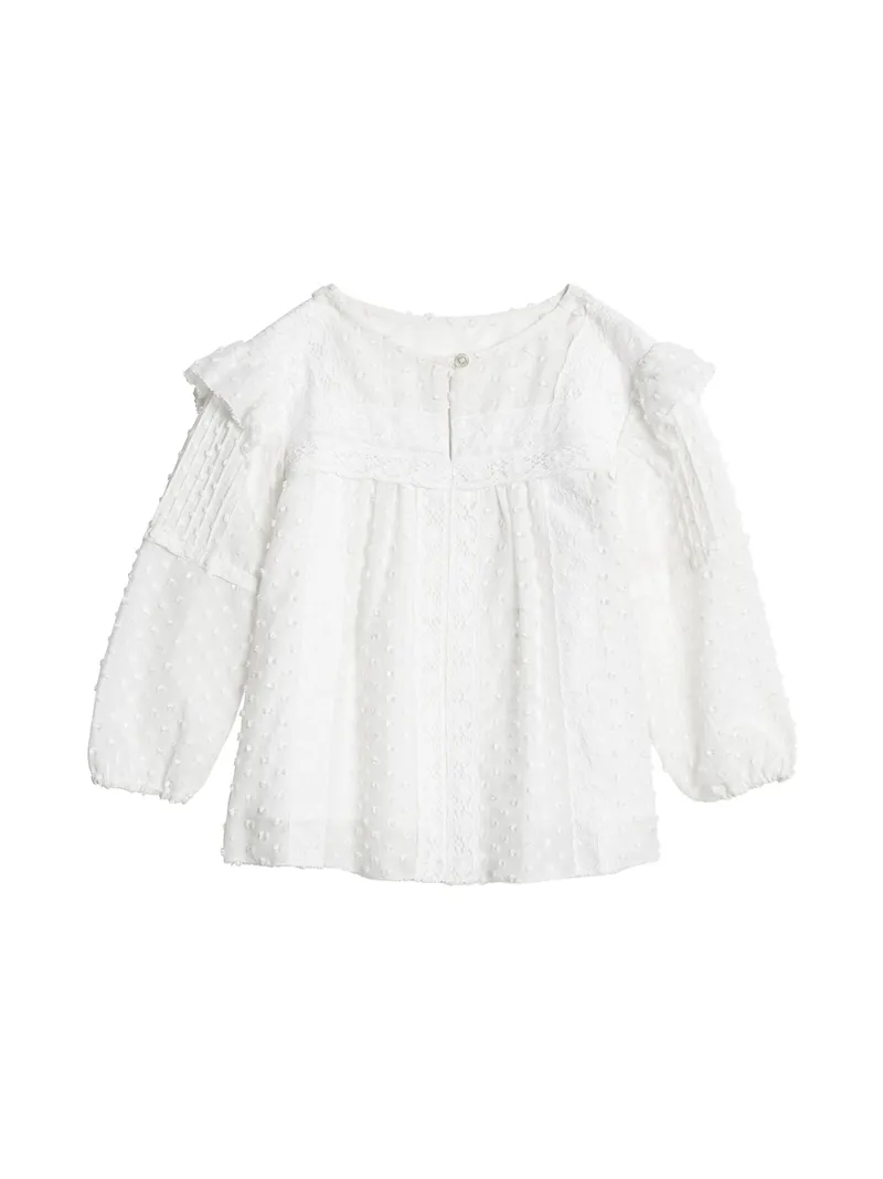 Burberry Kids топ с оборками