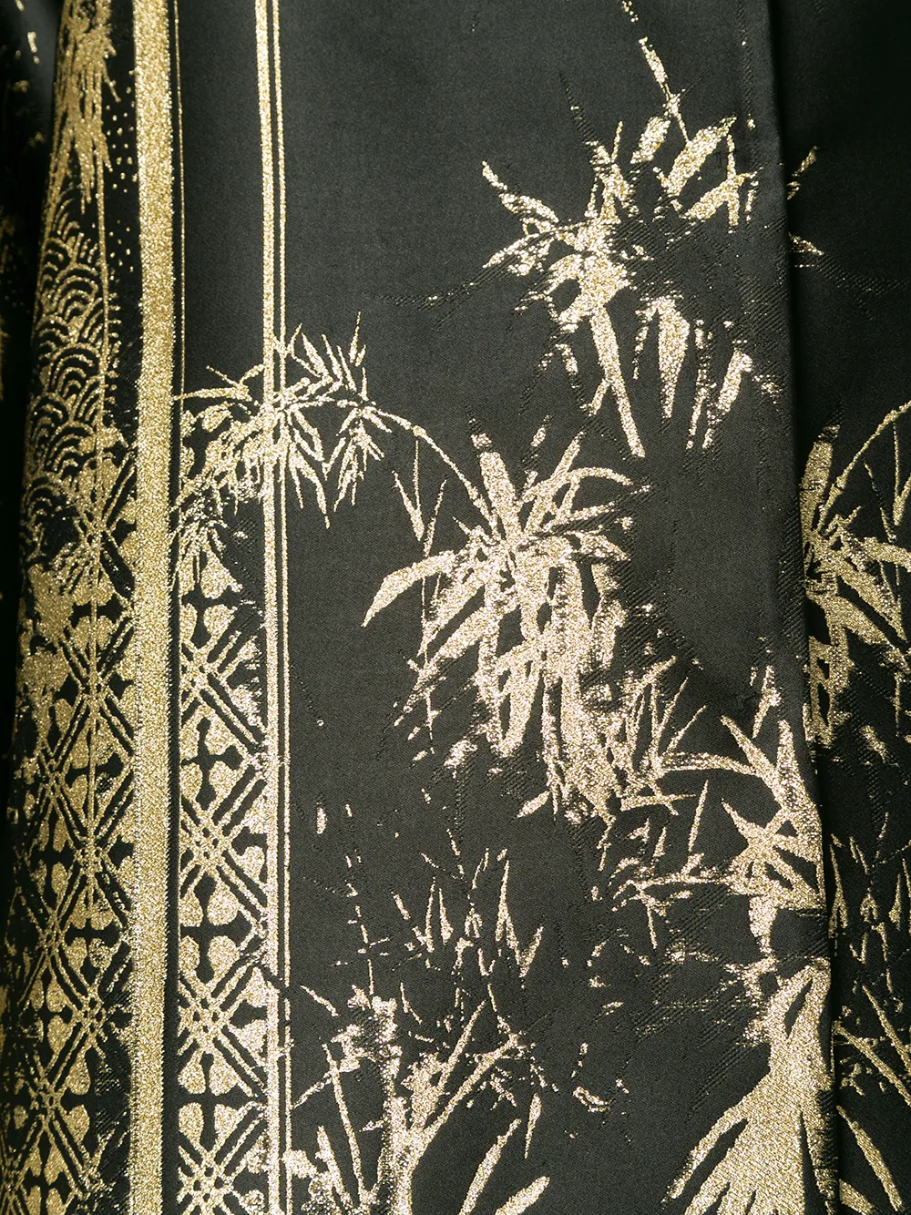 Alberta Ferretti Oriental brocade cape Zwart