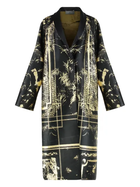 Alberta Ferretti shawl-lapels brocade cape
