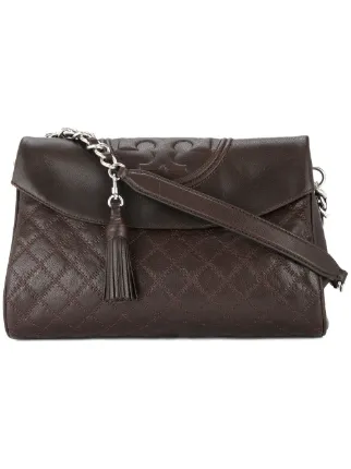 Tory Burch Fleming Distressed Foldover Hobo Bag Farfetch Tory Burch Fleming Distressed Foldover Hobo Bag