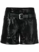 Image 1 of RtA high-waisted vinyl coated shorts