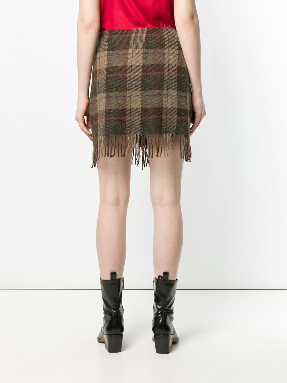 фото Polo Ralph Lauren юбка в шотландскую клетку с запахом
