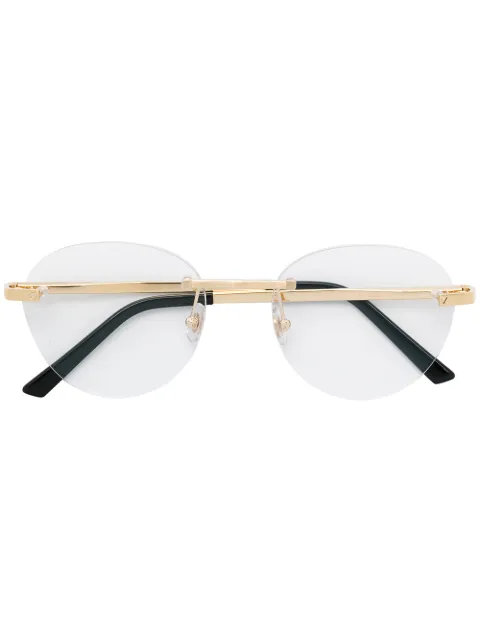Cartier No Frame Round Glasses Farfetch Cartier No Frame Round Glasses
