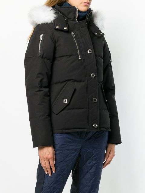 Moose Knuckles Fox Fur Trimmed Hood Padded Jacket | Farfetch.com