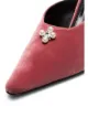 Dorateymur pink groupie 65 pearl embellished velvet mules