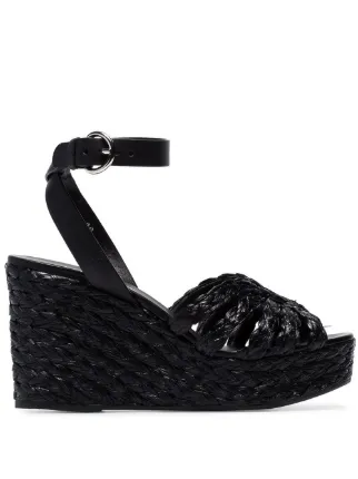 black prada wedges