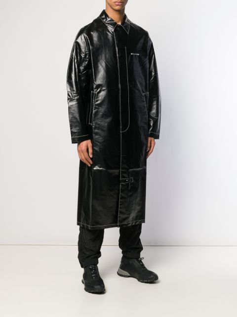 1017 Alyx 9Sm Mid-Length Faux Leather Trench Coat Ss19 | Farfetch.com