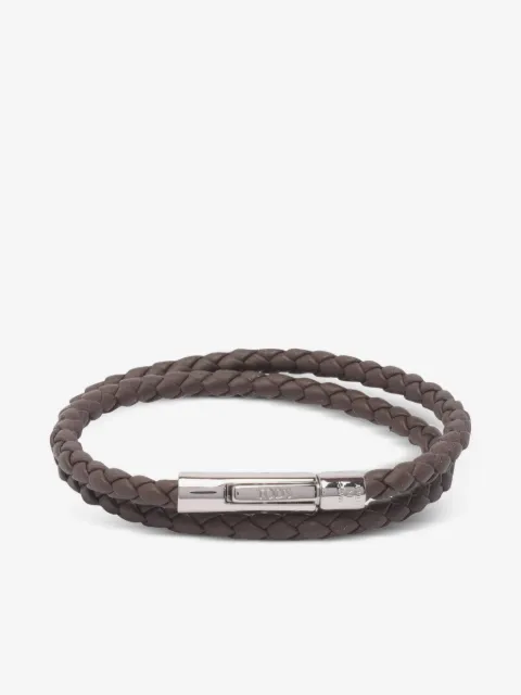 Tod's pulsera trenzada con diseño cruzado