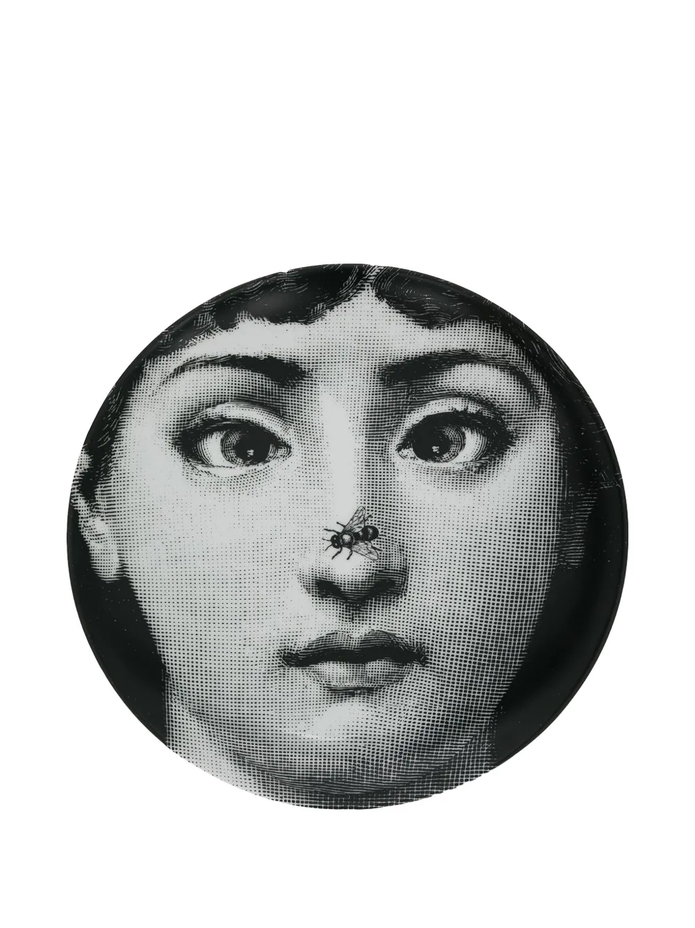 Fornasetti face print plate | Black | Image 1